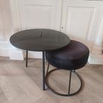 Salontafel set zwart industrieel, Ophalen, Minder dan 45 cm, Minder dan 55 cm, Gebruikt
