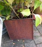 Cortenstaal bloembak 27x42 cm 25 hoog, Ophalen, Gebruikt, Minder dan 30 cm, Minder dan 60 cm