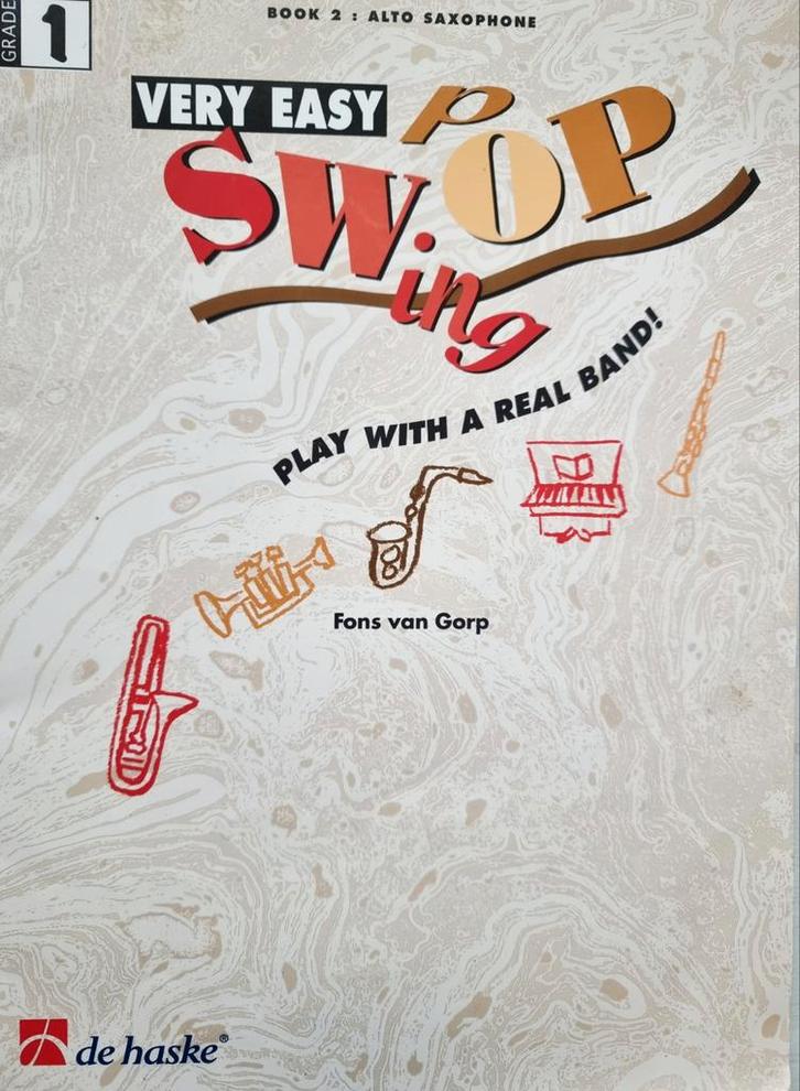 Very Easy Pop Swing - Alto Saxofoon + CD, Muziek en Instrumenten, Bladmuziek, Zo goed als nieuw, Les of Cursus, Jazz, Saxofoon