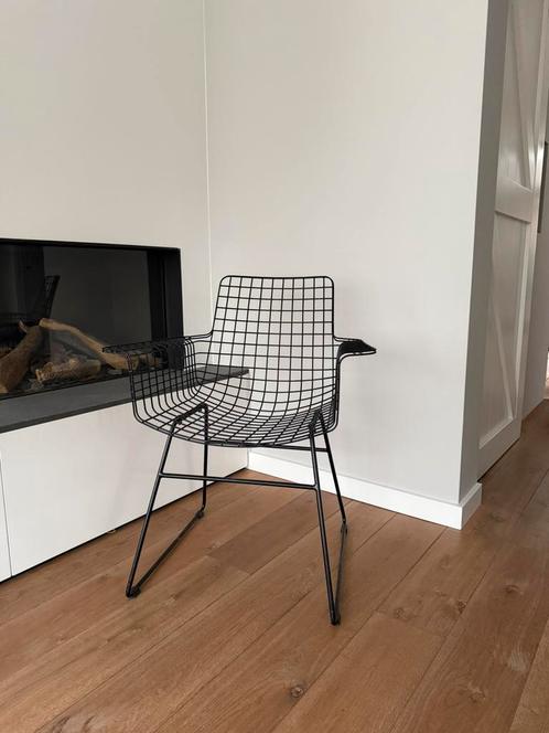 HK living Wire stoel zwart, Huis en Inrichting, Stoelen, Zo goed als nieuw, Eén, Metaal, Zwart, Ophalen
