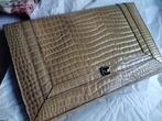Ted Lapidus Paris Avondtas Leren Dames Tas ZGAN, Ophalen of Verzenden, Zo goed als nieuw, Beige, Handtas