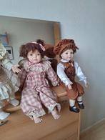 Porseleinen poppen met stoffen lijf, Ophalen of Verzenden, Gebruikt, Pop