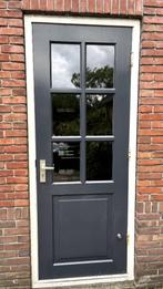 Keukendeur uit '18 - jaren 30 - 3punt sluiting - dubbel glas, Doe-het-zelf en Verbouw, Ophalen, Gebruikt, 80 tot 100 cm, 215 cm of meer