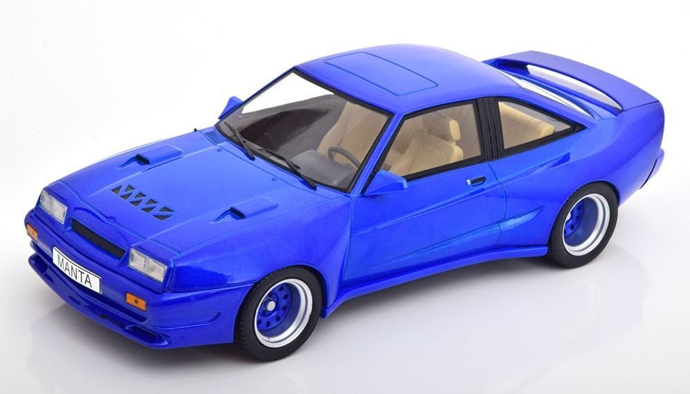 opel manta mattig breedset mcg nieuw blauw 1:18, Ophalen, Nieuw, Auto, Overige merken