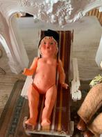 Oude poppenhuis meubels en popjes, Ophalen of Verzenden