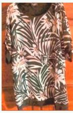 Zwart ecru tricot shirt van Via Appia Due bladprint 52, Kleding | Dames, Grote Maten, Verzenden, Zwart, Nieuw, Shirt of Top