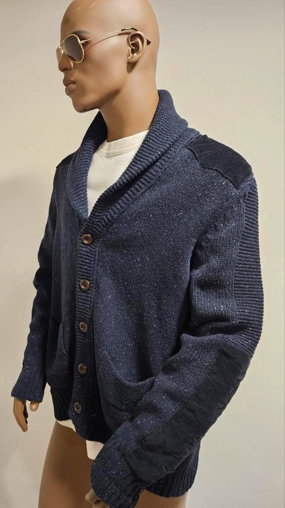 Vanguard = PME warm gebreid wollen vest (XXXL/3XL) zgan, Kleding | Heren, Truien en Vesten, Zo goed als nieuw, Overige maten, Blauw