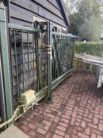 schuifhek met  elec. opener en beveiliging van faac, Ophalen, Met poort, Gebruikt, Spijlenhekwerk