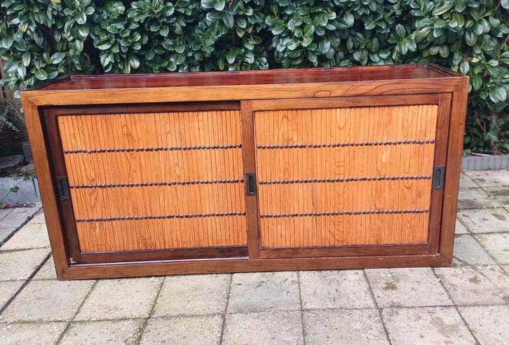 Vintage Japans dressoir, Huis en Inrichting, Kasten | Dressoirs, Gebruikt, 150 tot 200 cm, 75 cm of meer, Ophalen of Verzenden