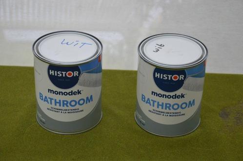 2x muurverf Histor Monodek Bathroom wit schimmelbestendig, Doe-het-zelf en Verbouw, Verf, Beits en Lak, Nieuw, Verf, Minder dan 5 liter