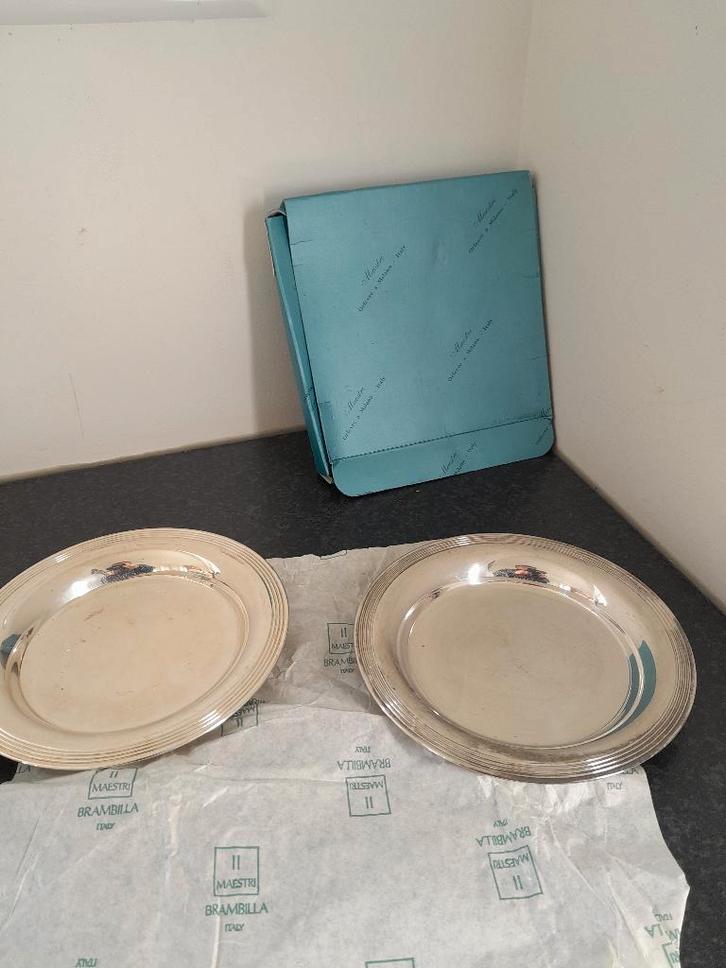 2 Silverplate schaaltjes 15 cm, Huis en Inrichting, Keuken | Keukenbenodigdheden, Zo goed als nieuw, Ophalen of Verzenden