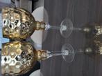 2 leuke gouden vazen, Huis en Inrichting, Woonaccessoires | Vazen, Ophalen, Overige kleuren, Minder dan 50 cm, Glas