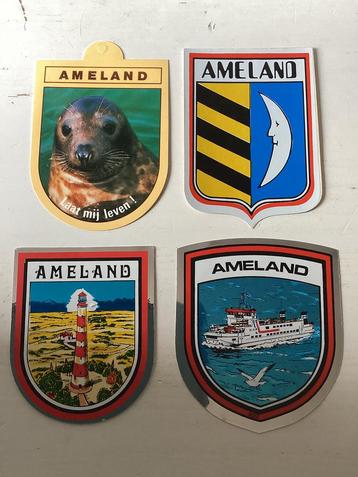 4 stickers Ameland (Waddeneiland) beschikbaar voor biedingen