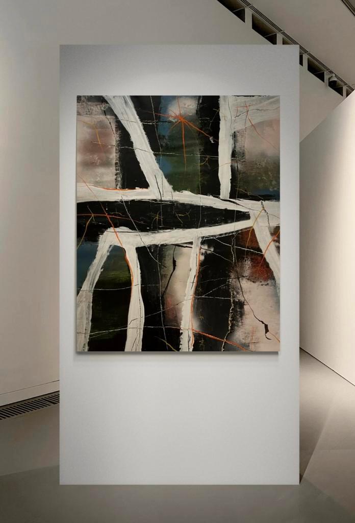 Schitterend abstract schilderij van Masaki Kazushi, Antiek en Kunst, Kunst | Schilderijen | Abstract, Ophalen of Verzenden