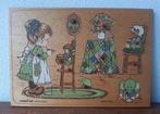 Vintage houten Simplex Toys puzzel Sarah Kay Poppen, Overige typen, Ophalen of Verzenden, Zo goed als nieuw