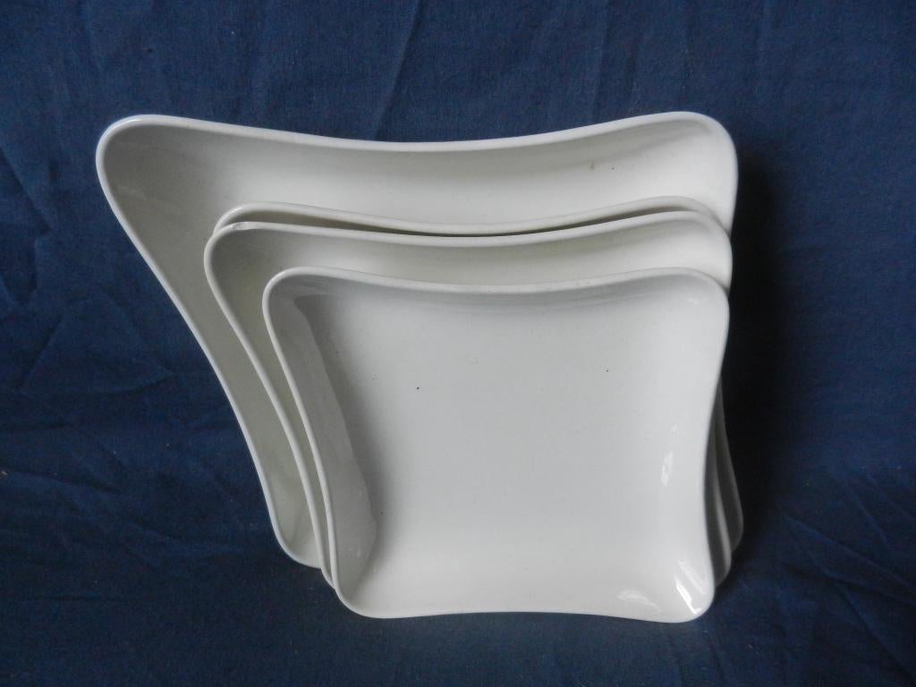 Vier creamware Wedgwood schaaltjes Diamand shape ca. 1825, Ophalen of Verzenden