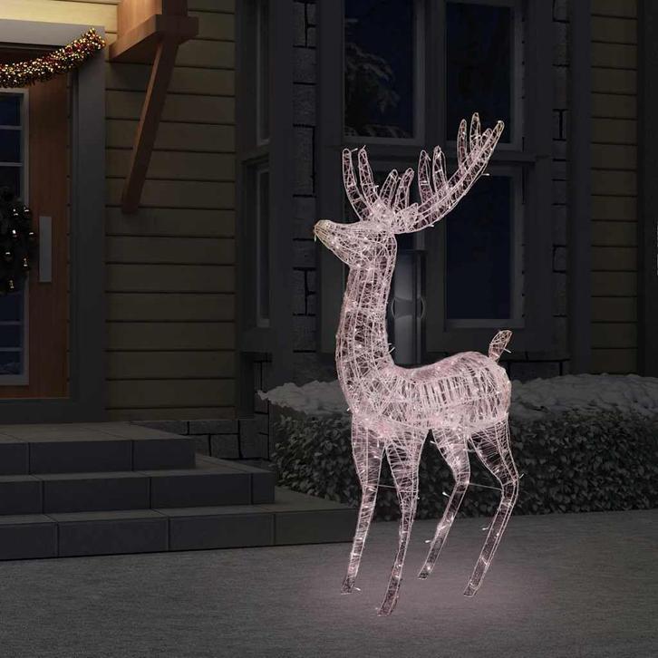 Kerstdecoratie rendier 250 LED's warmwit 180 cm acryl, Diversen, Kerst, Nieuw, Ophalen of Verzenden