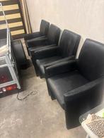 4 zwarte stoelen, Ophalen, Overige materialen, Gebruikt, Zwart