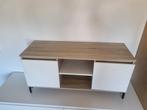 tv meubel fineer hout en wit 104x35,5x50 hoog, Ophalen, Gebruikt, 25 tot 50 cm, Minder dan 100 cm