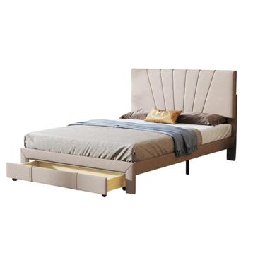 Gestoffeerd Tweepersoonsbed 140x200 cm - met Lattenbodem beschikbaar voor biedingen
