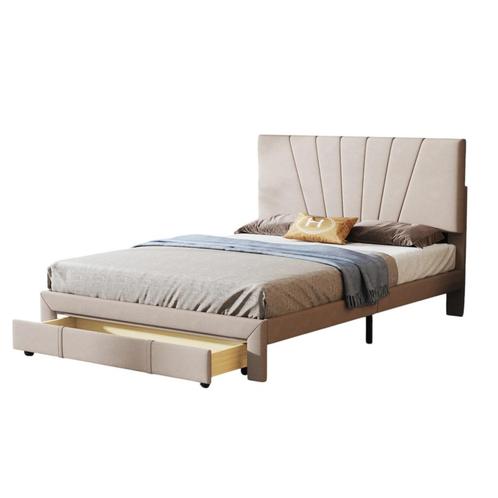 Gestoffeerd Tweepersoonsbed 140x200 cm - met Lattenbodem, Huis en Inrichting, Slaapkamer | Bedden, Nieuw, Tweepersoons, 140 cm