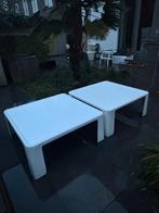 2 Vintage B&B Italia Amanta Salontafels wit - Mario Bellini, Huis en Inrichting, Tafels | Salontafels, Ophalen, Kunststof, Gebruikt