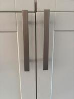 14 stuks mat chroom handgrepen, Minder dan 50 cm, Ophalen of Verzenden, Zo goed als nieuw, Minder dan 25 cm