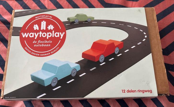 Waytoplay - 12 Delen - autobaan - racebaan, Kinderen en Baby's, Speelgoed | Racebanen, Zo goed als nieuw, Handmatig, Overige merken