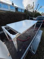 Gratis Uitschuifbare Eettafel, Huis en Inrichting, Ophalen, Gebruikt, 100 tot 150 cm, 50 tot 100 cm