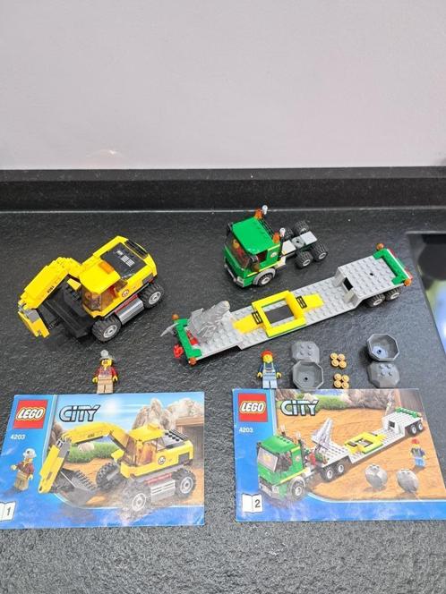Lego City Excavator Transporter #4203, Kinderen en Baby's, Speelgoed | Duplo en Lego, Zo goed als nieuw, Lego, Complete set, Ophalen of Verzenden