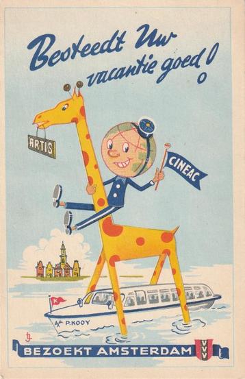 RECLAME ARTIS CINEAC AMSTERDAM JARN 50 ZEER MOOIE OUDE KH538 beschikbaar voor biedingen