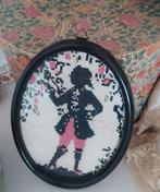 Brocante Petit point lijstje, Antiek en Kunst, Ophalen of Verzenden