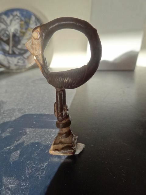 Sankofa, de vogel die in het verleden kijkt, goudgewicht, Antiek en Kunst, Kunst | Niet-Westerse kunst, Verzenden