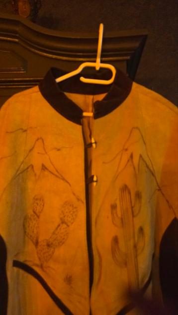 Vintage leren cape, handgemaakt Mexico 1985 beschikbaar voor biedingen