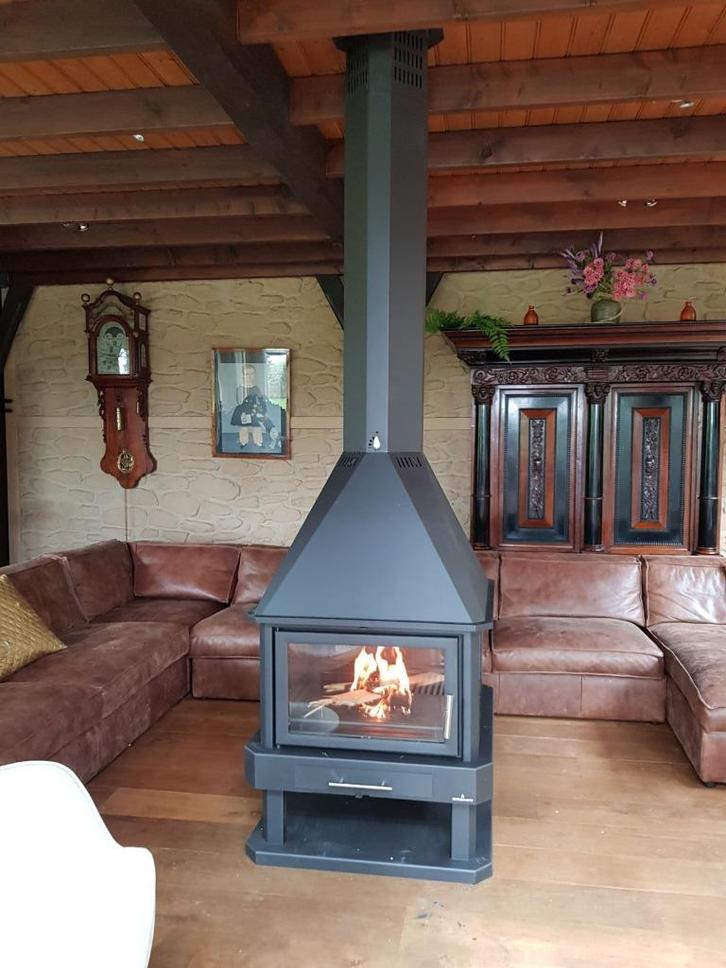 houtkachel inbouwkachel houthaard vloerkachel sfeerkachel, Huis en Inrichting, Woonaccessoires | Overige, Nieuw, Ophalen