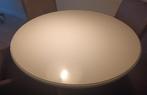 Mooie ronde witte tafel, Ophalen, Gebruikt, 100 tot 150 cm, Rond