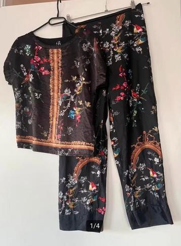 Ted Baker zijdezachte pyjama  bloemen en vogelprint maat 38 beschikbaar voor biedingen
