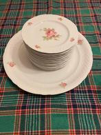 Schuman arzberg gebaksset gebakstel roze roosjes 13 delig, Ophalen of Verzenden