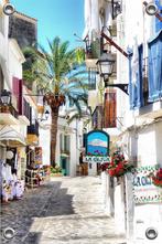 Tuinposter-Schuttingposter Ibiza Town Spanje 100x150 cm (bxh, Tuin en Terras, Tuinwanddecoratie, Verzenden, Nieuw, Info@GoodSmiling.com