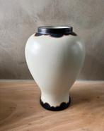 Vintage Flora Plateel Vaas 20,5 cm, Antiek en Kunst, Ophalen