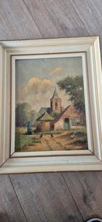 Schilderij van boederij, Antiek en Kunst, Kunst | Schilderijen | Klassiek, Ophalen