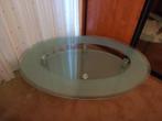 ovale glazen salontafel., Huis en Inrichting, 50 tot 100 cm, Minder dan 50 cm, 150 tot 200 cm, Modern