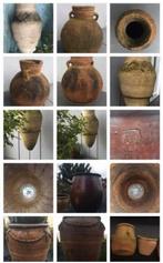 Uniek ambachtswerk oude terracotta vazen kruik antiek, Ophalen of Verzenden, Gebruikt