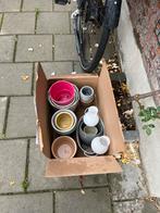 Bloempotten verschillende maten, Tuin en Terras, Bloempotten, Ophalen, Overige materialen, Gebruikt, Minder dan 25 cm