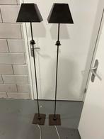 Staande lampen brons met bruine kap, Huis en Inrichting, Ophalen, Zo goed als nieuw, 100 tot 150 cm