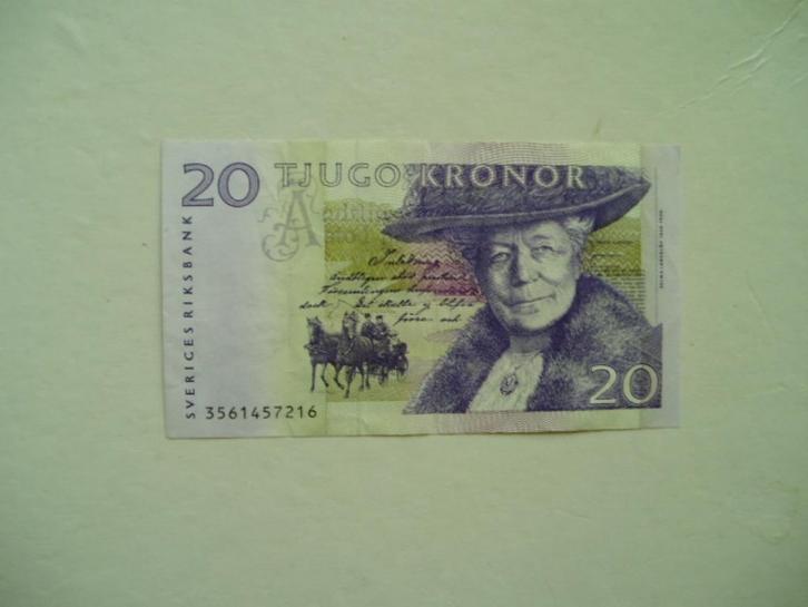 1517. Sweden, 20 kronor (1997-2008) Selma Lagerlöf., Postzegels en Munten, Bankbiljetten | Europa | Niet-Eurobiljetten, Los biljet