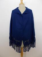Koningsblauwe 100% alpaca wollen poncho van Camargo, Kleding | Dames, Truien en Vesten, Verzenden, Zo goed als nieuw, Maat 42/44 (L)