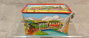 Vintage Blikken Muziekdoosje. Treindecor. Western Germany. beschikbaar voor biedingen
