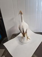 Porseleinen Reiger met Gouden Accenten, Ophalen of Verzenden