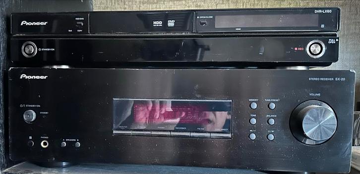 Pioneer DVR-LX60 & SX-20 Receiver PRIJS VOOR 2., Audio, Tv en Foto, Versterkers en Receivers, Gebruikt, Stereo, Minder dan 60 watt
